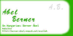 abel berner business card